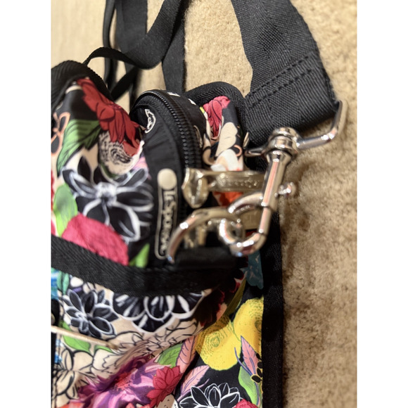 NWT LeSportsac Gabrielle Box Tote, Floral Delight Suitcase Sleeve Adj Strap - Picture 5 of 14
